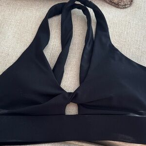 Halter Knot Front Sports Bra